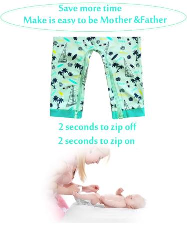 weVSwe Baby Toddler Boy Swimsuit | UPF 50+ Sun Protection Rash Guard Swimwear | Crotch Zipper | 0-3 Years | 6-12 Months | Surfboard - Buy Online on GoSupps.com