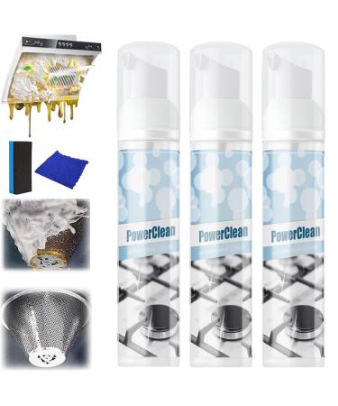 Zhongle Kitchen Grease Cleaner Multipurpose Dirt Cleanser 2023 New Foaming Heavy Oil Stain Cleaner Bubble Cleaner Foam For Removing Stubborn Stains (3PCS)