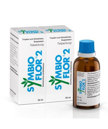 Symbioflor 2: Probiotic intestinal bacteria as natural help in irritable bowel syndrome against abdominal pain flatulence diarrhea constipation 2 x 50 ml 50 ml (2 pack)