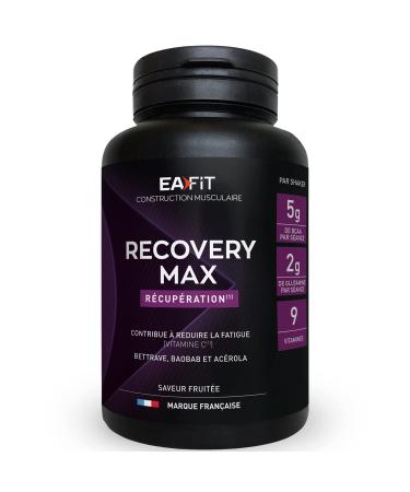EAFIT - Recovery Max - Mixing powder in a shaker for sports - BCAA - L-Glutamine - vitamins (vitamin c b) for muscle recovery - Suitable for bodybuilding - Fruity flavor -280g
