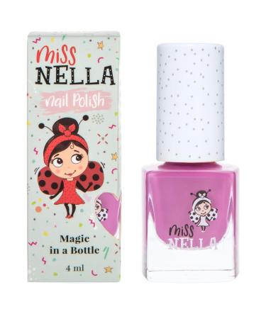 Miss Nella LITTLE POPPET Safe purple Nail Polish for Kids Non-Toxic & Odor Free Formula for Children and Toddlers Natural Water Based for Easy Peel Off