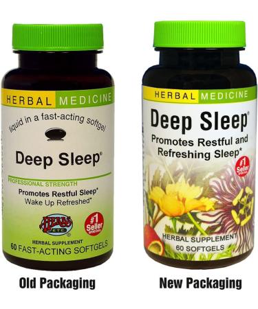 Herbs Etc. Deep Sleep Softgels - 60 Fast-Acting Capsules for Restful Sleep - Buy Online on GoSupps.com