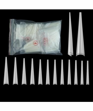 Clear Nail Tips Durable ABS Material Half Cover Clear Extensions Tips For Salons And Home Use Nail Stickers - Buy Online on GoSupps.com