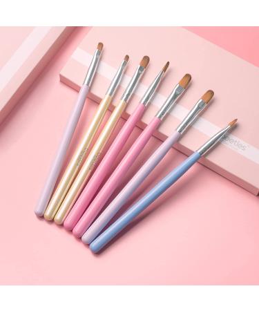 Beetles 7Pcs Poly Extension Gel Nail Brush Set - Blue | For Home & Salon - Buy Online on GoSupps.com