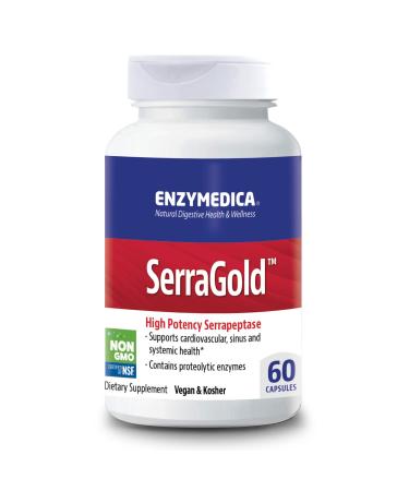 Enzymedica SerraGold High Potency Serrapeptase 60 Capsules