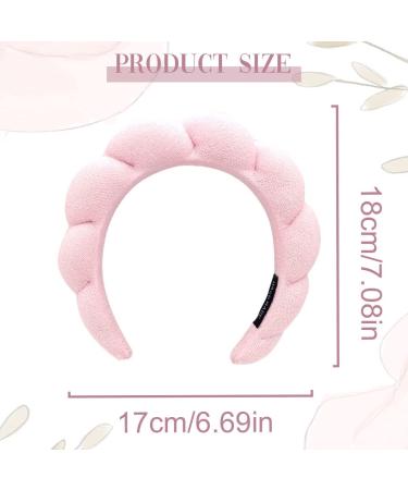 Ycfish Spa Headband for Women - Soft Skincare Makeup Headband | Pink Non-Slip Bubble Headband - Buy Online on GoSupps.com