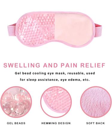 HiFineCare Cold&Hot Gel Bead Eye Mask for Puffy Eyes - Pink (2pcs) - Buy Online on GoSupps.com