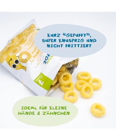 Baby Cheeky Friends Organic Crispy Rings - Millet & Banana Snack for Babies 7+ Months | Vegan Gluten-Free | 2x8-Pack (16 Rings) - Buy Online on GoSupps.com
