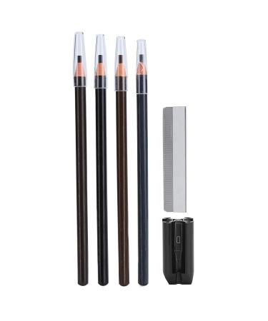 4-Part Durable Waterproof Eyebrow Pencil Set | Natural Eye Makeup Tools - International Shipping Available - Buy Online on GoSupps.com