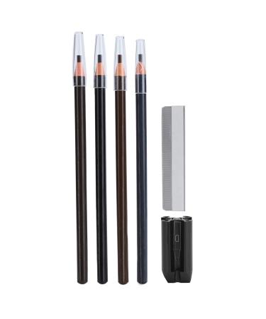 Sonew 4 Different Colors Eyebrow Pencils Sweatproof and Waterproof Eyebrow Pencil Can Draw Tiny Eyebrows and Fill in Areas