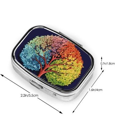 Four Season Tree Small Pill Case - Cute Travel Pill Organizer & Purse Pill Box - Ideal for Pocket & Gifts - Buy Online on GoSupps.com