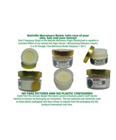 Nativilis Murumuru Butter - Virgin Deodorized Skin & Hair Moisturizer | Amazonian Rainforest Collection | Non-Comedogenic Less Frizz Copaiba Benefits - Buy Online on GoSupps.com