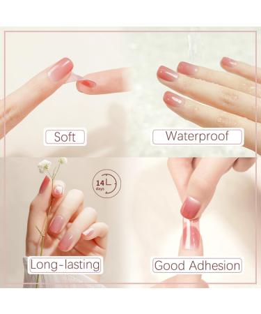 DANNI & TONI 28 Stickers Semi Cured Nail Wraps Soft Self-Adhesive Gel Nail Stickers Salon-Quality Gel Nail Polish Strips(Subtle Chic) French Manicure Stickers - Buy Online on GoSupps.com