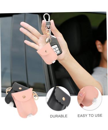 Fomiyes 4-Piece PU Leather Travel Bottles & Keyring Set | Stylish Hand Soap Medallion Key Decor | International Shipping Available - Buy Online on GoSupps.com