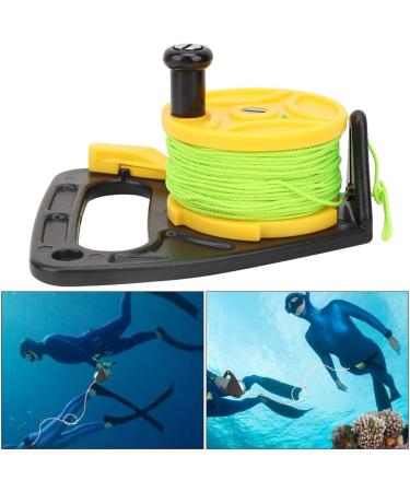 Keenso 46m/150FT Handle Pulley Scuba Spool Reel for Cave Wreck Diving - Yellow - Buy Online on GoSupps.com