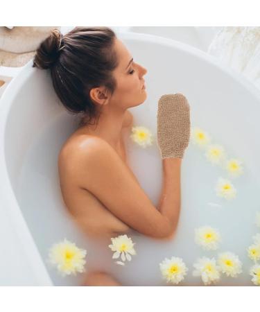 Beaupretty 2PC Jute Exfoliating Bath Mitts - Natural Body Peeling Gloves for Spa & Deep Cleaning - Buy Online on GoSupps.com