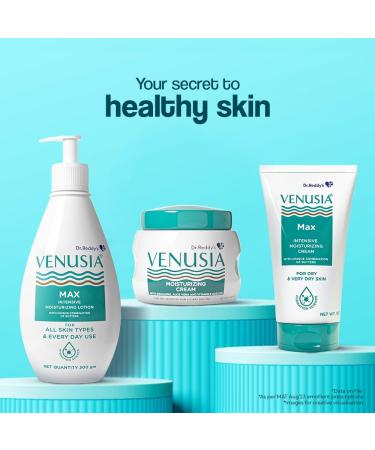 VENU SIA Max Moisturiser Lotion - Paraben Free Daily Hydration for Dry Skin with Shea Mango Aloe & Cocoa Butter - 300g Dermatologist Recommended - Buy Online on GoSupps.com
