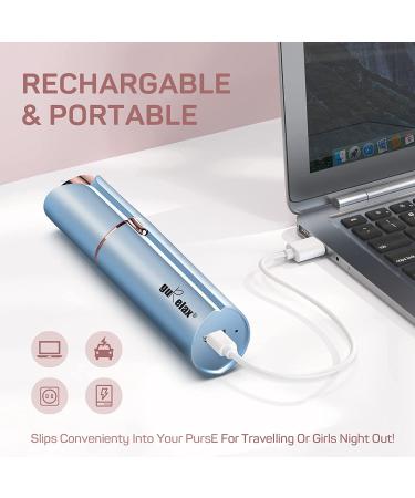 Painless Facial Hair Removal for Women - Rechargeable Electric Razor with 2 Replacement Heads - Lady Face Shaver for Lip, Chin, Arms - Best Mustache Remover (Blue) - Buy Online on GoSupps.com