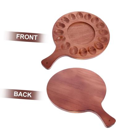 FELTECHELECTR Deviled Egg Tray Wooden Tray Mustard Deviled Eggs Container Kitchen Dish Kitchen Utensils Solid Wood - Buy Online on GoSupps.com