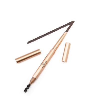 Epilynx Perfect Eyebrow Definer Pencil and Eyebrow Brush  for Sensitive Skin  Gluten-Free  Allergen-Free  Vegan Coffee Brown