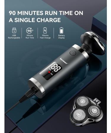 Electric Shaver Men kensen Rotary Shavers for Men Electric Shaving Razors 3D Rechargeable Waterproof Electric Shaver Wet & Dry Cordless Electric Razors for Shaving Face Beard Mustache Trimmer Men - Buy Online on GoSupps.com