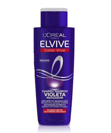 Loreal Paris anti-effect shampoo tinted orange violet, for colored, blond, bleached or gray hair, Elvive Color Vive