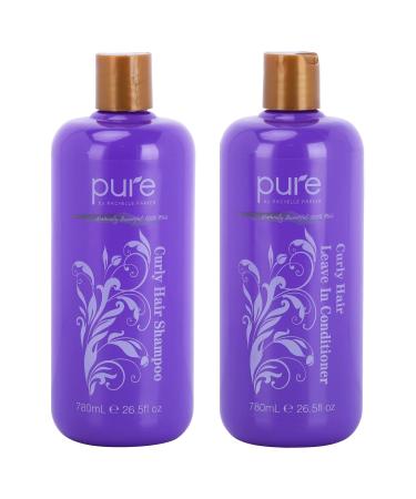Curly Hair Shampoo and Conditioner Set - Increase Hydration & Gloss Repair & Strengthen for Smooth Bouncy Curls. Sulfate & Paraben Free with Leave-in Conditioner