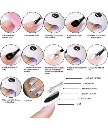 Ledsuuei Chrome Nail Powder - Upgrade Mirror Effect | Rose Gold Metallic Pigment for DIY Nail Art | Aurora Ice Shimmer Chrome Powder - Buy Online on GoSupps.com