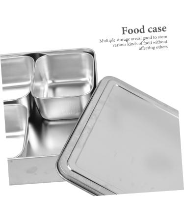 GRIRIW Food Tray Box Lid Holder Kitchen Bar Compartment Prep Compartments Organizer with Garnish Serving Meal Metal Trays - Buy Online on GoSupps.com