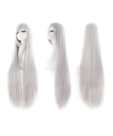 MapofBeauty 40 Silver Gray Anime Costume Long Straight Cosplay Wig - Perfect Party Accessory - Buy Online on GoSupps.com
