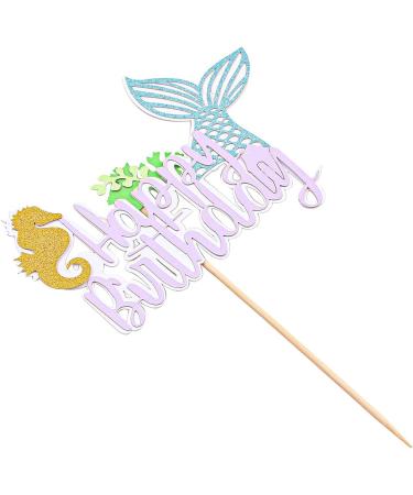 ANCLLO 26PCS mermaid cake topper under the sea mermaid cake topper Ocean Theme Cake Topper Cake Decoration - Buy Online on GoSupps.com