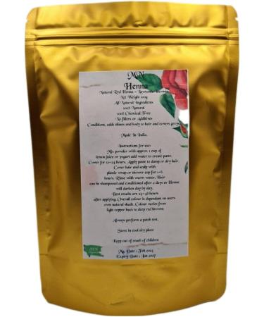 Pure 100% Natural Henna Powder (lawsonia Inermis) 100g for hair henna hair dye. No chemicals No PPD No Additives - Buy Online on GoSupps.com
