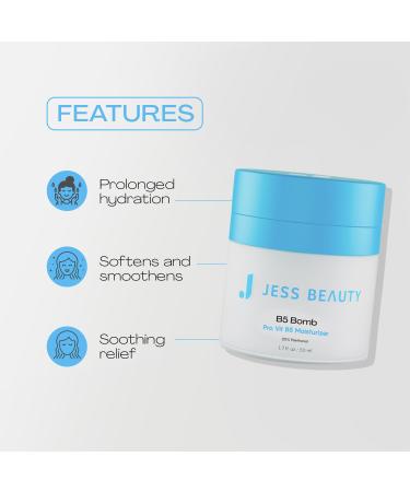 JESS BEAUTY | B5 Bomb Pro Vit B5 Face Moisturizer | Panthenol Cream Skin Care | Vegan Face Cream Skincare Hydration 50 ml - Buy Online on GoSupps.com