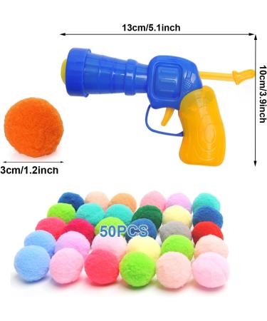 SXfeng Interactive Cat Toys - 50 Ball Set with Toy Thrower for Kittens & Indoor Cats - Perfect Fun for Pets - Buy Online on GoSupps.com
