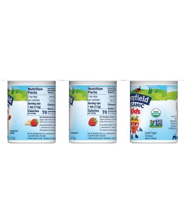 Stonyfield Organic Kids Strawberry & Strawberry Banana Yogurt Cups Variety Pack - 6 Ct, 4 oz Each - Buy Online on GoSupps.com