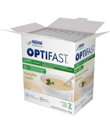 Optifast Home Soup Potato-Leek Powder 8x55g - Low-Calorie Meal Replacement | International Shipping Available - Buy Online on GoSupps.com