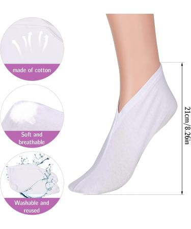 Dacitiery 5 Pairs Moisturizing Socks Overnight Thin Foot Spa Socks Cotton Moisture Enhancing Socks Cosmetic Moisturizing Socks for Dry Cracked Feet - Buy Online on GoSupps.com