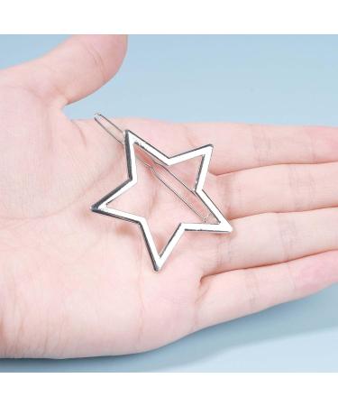 Yheakne Vintage Star Hair Clip - Gold & Silver Decorative Hair Accessories for Women & Girls | Half Bun Holder & Hair Pin - Buy Online on GoSupps.com