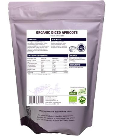 Indigo Herbs Organic Apricots - Cut & Diced 500g - Buy Online on GoSupps.com