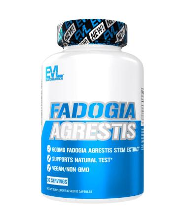 Evlution Fadogia Agrestis 600mg 10:1 Extract - Invigorating Fadogia Agrestis Extract Male Enhancement Pills for Increased Strength Drive Power and Performance Nutrition Testosterone Booster for Men
