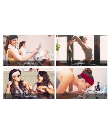 TERSE Women s Sports Headbands - Elastic Wide Hairbands for Yoga & Workout - Color-A - International Shipping Available - Buy Online on GoSupps.com