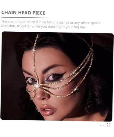 GLSTOY Face Rhinestone Jewelry Gold Headpiece Gold Headbands for Women Hair Jewelry Face Jewelry Accessories for Women Jewelry Hair Chain Gold Face Jewels Face Chain Jewelry - Buy Online on GoSupps.com
