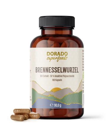 Nettle root capsules from 30: 1 extract |180 pieces - 1200 mg per daily dose (from 36 000 mg nettle root!) 50% bioactive polysaccharides - 2 monthly supply |Vegan - Buy Online on GoSupps.com