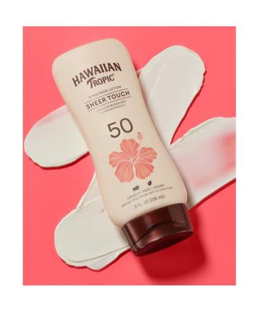 Hawaiian Tropic Sheer Touch Lotion SPF 50 Sunscreen 8 oz - Ultimate Sun Protection - Buy Online on GoSupps.com