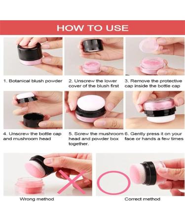 Oil Control Air Cushion Blush Loose Blush Powder Air Cushion Blush Highly Pigmented Includes Soft Mushroom Puff (B) - Buy Online on GoSupps.com