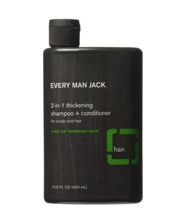 Every Man Jack 2-in-1 Thickening Shampoo & Conditioner 13.50 oz ( Pack of 2)