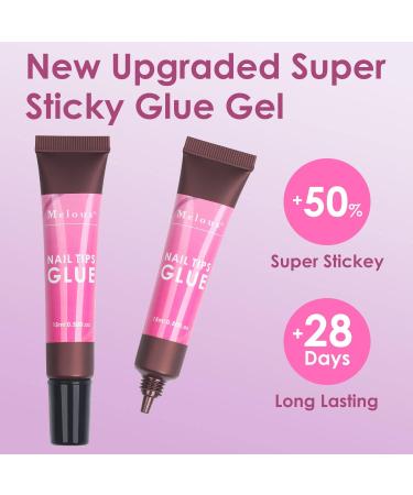 Nail Tips Glue Gel Pcs Melous Solid Gel Nail Glue for Acrylic Nail Tips Press on Nails Long Lasting U V Glue Gel for Nail Extension A0-2 Pcs Nail Tip Glue - Buy Online on GoSupps.com