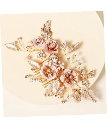 FOYTOKI Flower Leaf Comb Flower Bridal Hair Comb Rhinestone Bridal Hair Comb Bridal Hair Accessories Wedding Hair Comb Crystal Bridal Hair Comb Bride Headgear The Flowers Alloy Rhinestone - Buy Online on GoSupps.com