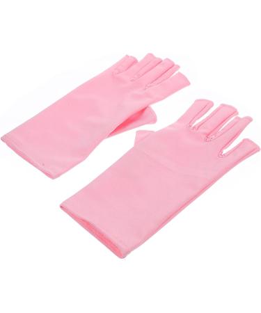 minkissy 5 Pairs Nail Gloves Pink Fingerless Gloves Half Finger Gloves Protective Gloves for Manicure Nail Anti-uv Gloves for Gel Nails Moisturizing Spandex Nail Supplies - Buy Online on GoSupps.com
