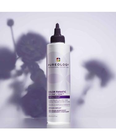 Pureology Color Fanatic Top Coat + Tone High-Gloss Hair Toner | Hair Glaze for Blonde Color-Treated Hair | 6.7 Fl Oz Purple - Buy Online on GoSupps.com